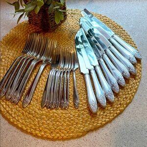 Assortment of Vintage Silverplate WM A Rogers La Ronnie - 1945